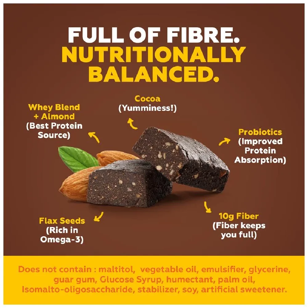 Yoga Bar 20g Protein Bars - Hazelnut, No Added Sugar, Loaded With Fibre, 70 g (Pack of 6)-7.webp